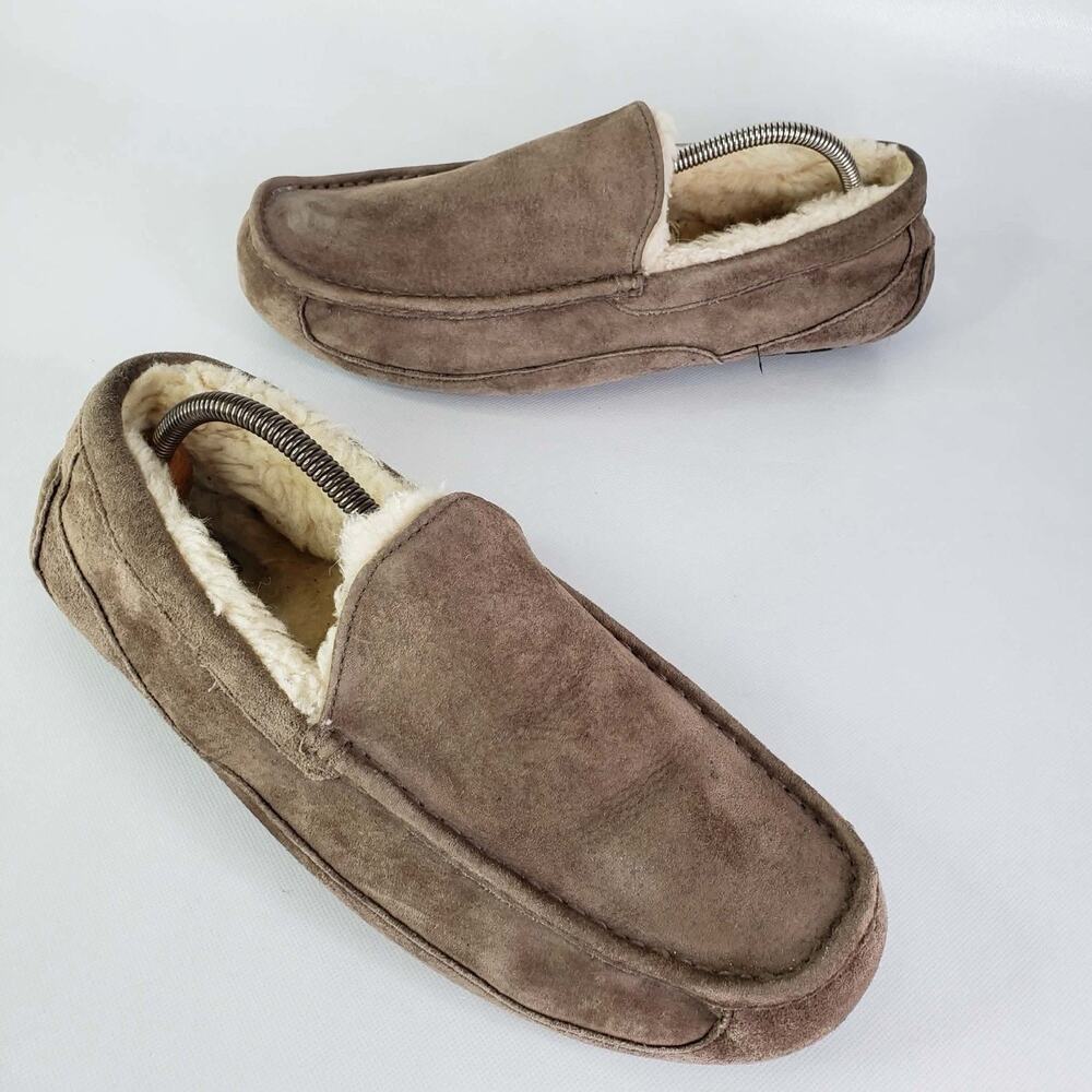 UGG Men’s Ascot Slip On Loafers Slippers Brown Size 13 Comfort